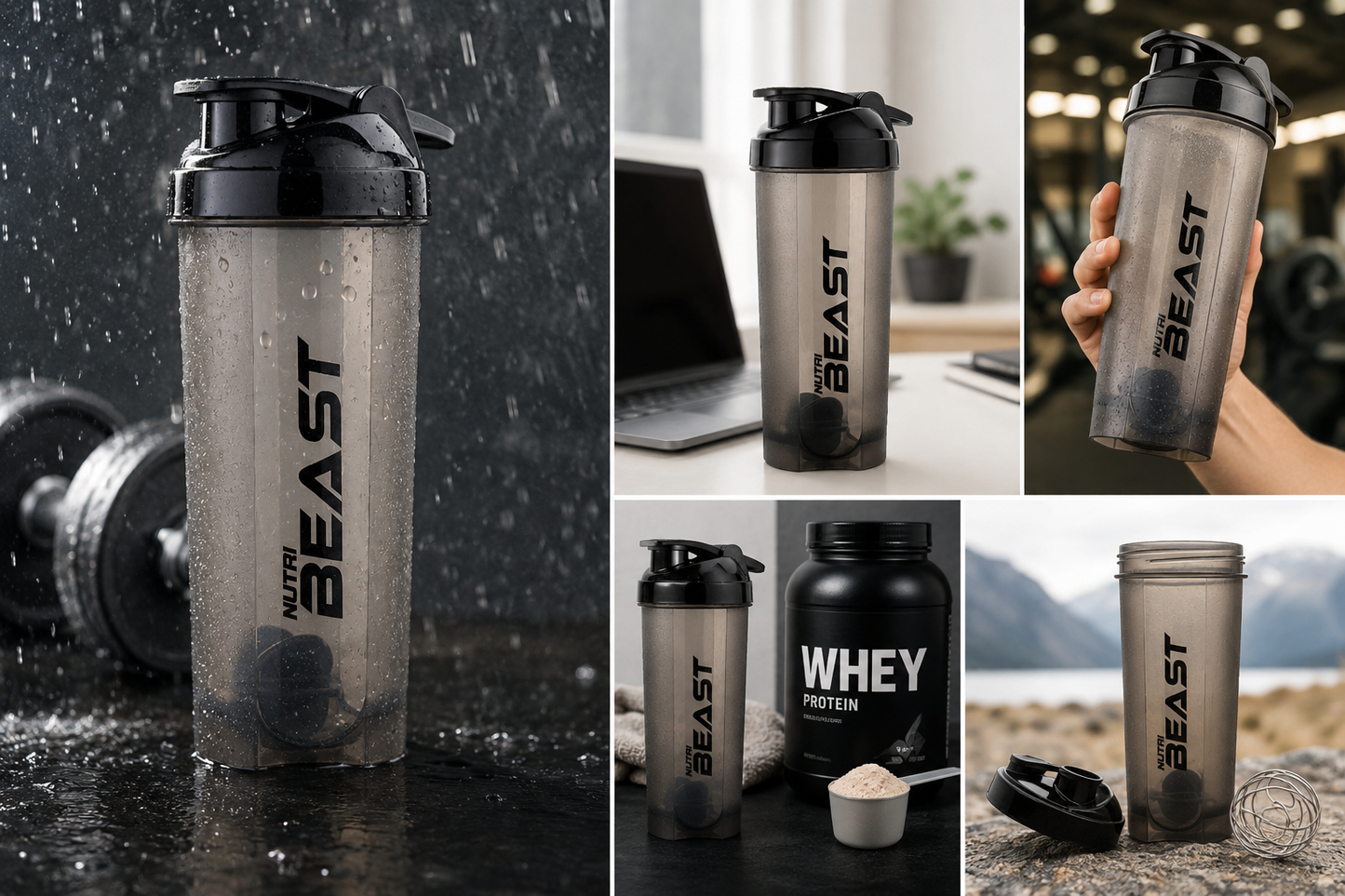Protein Shaker Bottle - Shake. Fuel. Conquer.™
